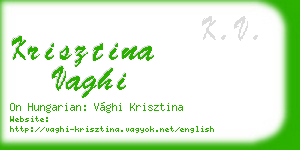 krisztina vaghi business card