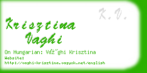 krisztina vaghi business card